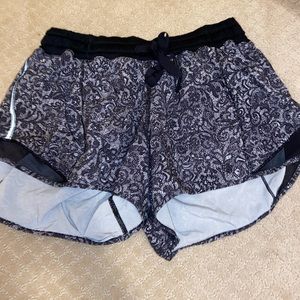 Black and white Lululemon shorts
